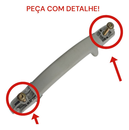 Alça Teto Pqp Dianteira Direita Original Citroen C3 2012 Cinza - Imagem 3