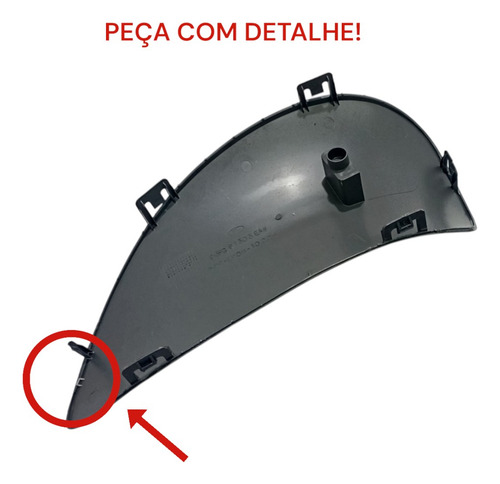 Acabamento Moldura Painel Original Ford Fiesta Courier 2000 Cinza - Imagem 3