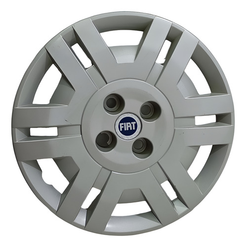 Calota Com Emblema Aro 15 Original Fiat Stilo 2010 Prateado