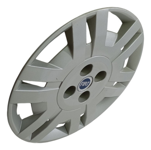 Calota Com Emblema Aro 15 Original Fiat Stilo 2010 Prateado - Imagem 8