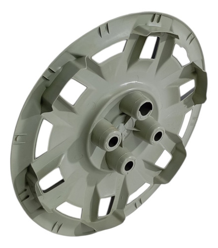 Calota Com Emblema Aro 14 Original Fiat Doblo 2006 A 2009 Prata - Imagem 3