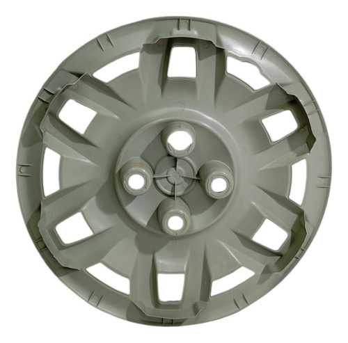 Calota Com Emblema Aro 14 Original Fiat Doblo 2006 A 2009 Prata - Imagem 4