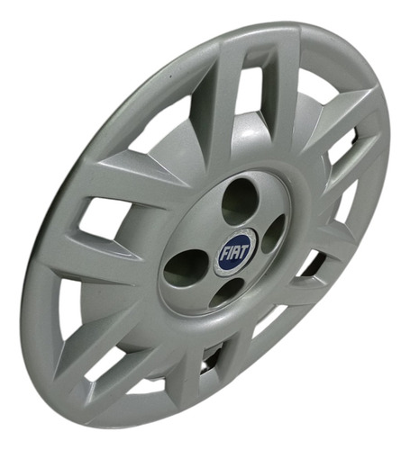 Calota Com Emblema Aro 14 Original Fiat Doblo 2006 A 2009 Prata - Imagem 5