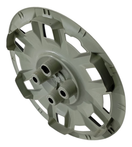 Calota Com Emblema Aro 14 Original Fiat Doblo 2006 A 2009 Prata - Imagem 7