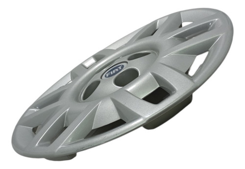 Calota Com Emblema Aro 14 Original Fiat Doblo 2006 A 2009 Prata - Imagem 9