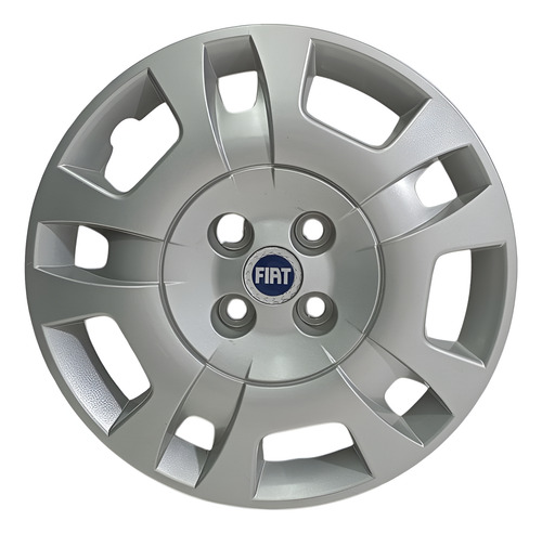 Calota Da Roda Com Emblema Aro 15 Original Fiat Idea 2006 Prata