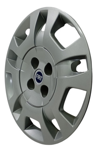 Calota Da Roda Com Emblema Aro 15 Original Fiat Idea 2006 Prata - Imagem 9