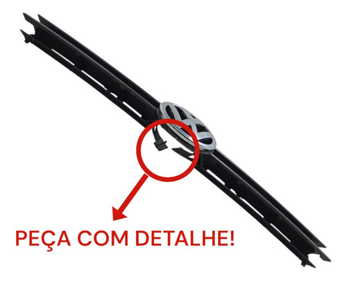Grade Parachoque Dianteiro Radiador Original Vw Golf 2000 Preto - Imagem 3