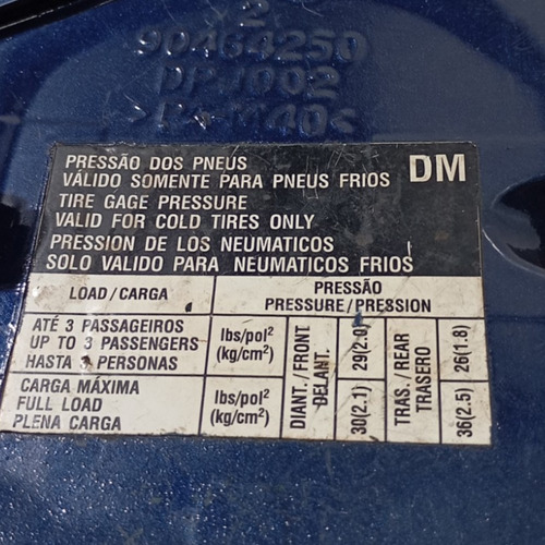 Portinhola Tanque De Combustível Original Gm Vectra 1998 Azul 1997 - Imagem 3