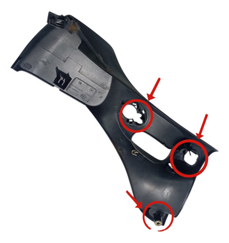 Apoio Braço Puxador Porta Dianteira Esquerda 4p Gm Vectra 96 Preto - Imagem 4