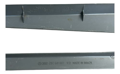 Par Moldura Acabamento Trilho Banco Gol Saveiro Parati Bola Cinza - Imagem 5