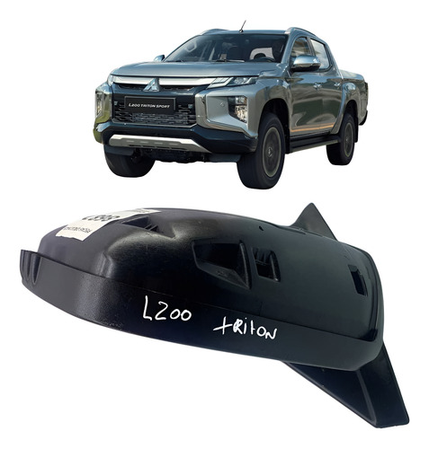 Retrovisor Lado Esquerdo Manual L200 Triton 2008 A 2020