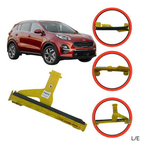 Guia Vidro Traseiro Esquerdo Kia Sportage 2.0 2019 A 2020 Amarelo - Imagem 1