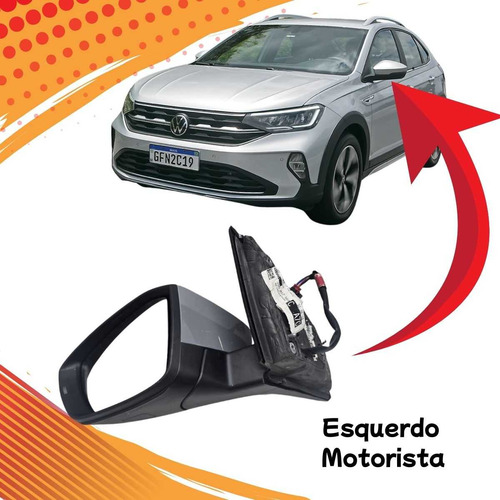 Retrovisor Esquerdo Elétrico Cinza Retrátil Nivus - Imagem 3