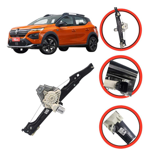 Máquina Vidro Traseira Esquerda Renault Kardian 2025 Preto