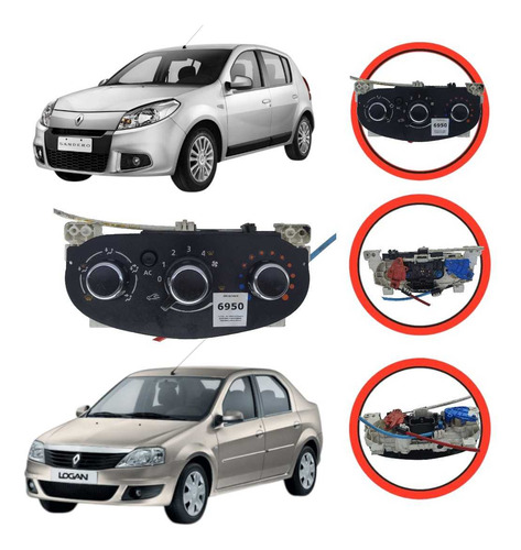 Painel Ar Condicionado Sandero/logan Analógico 2011... - Imagem 1