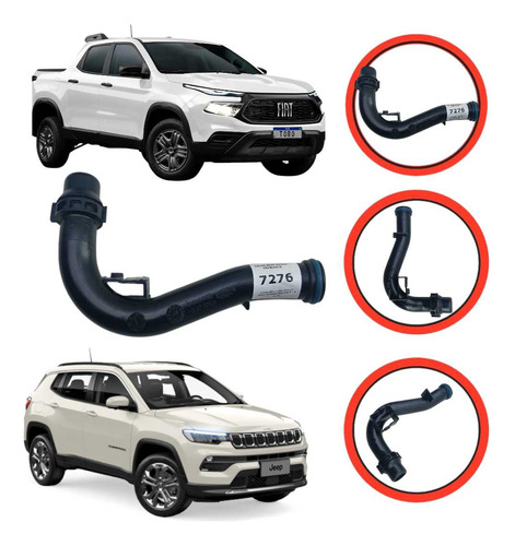 Mangueira Cano Tubo Válvula Toro/compass 1.3 2021 A 2024 Preto