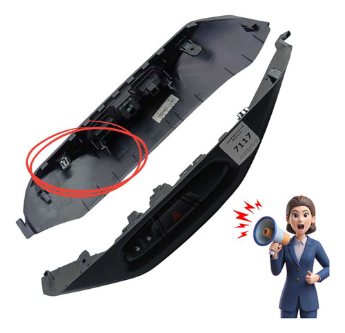 Moldura Pisca Alerta Spin 1.8 2020 A 2023 Original  Preto - Imagem 2