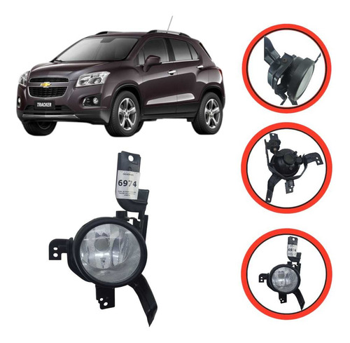 Farol De Milha Auxiliar Direito Tracker 2014 2015 2016 Branco