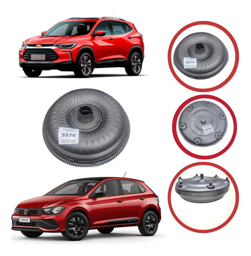 Conversor De Torque Vw Polo T-cross 1.4 Tsi 2019 Á 2024 Novo Cinza