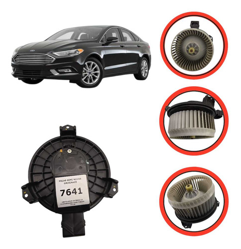 Ventilador Interno Caixa Evaporadora Ford Fusion 2014 A 2018 Preto