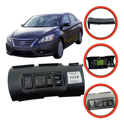 Botão Retrovisor Elétrico Nissan Sentra 2013 A 2016 