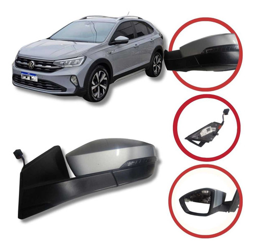 Retrovisor Esquerdo Volkswagen Nivus 2021 A 2024
