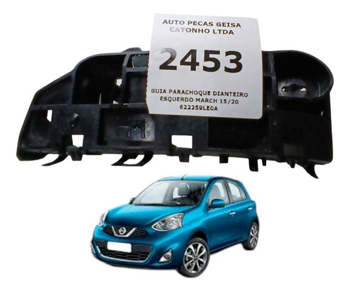 *guia Para-choque Dianteiro Esquerdo March 2015 2020