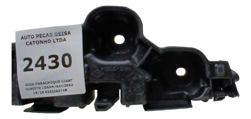 *guia Para-choque Diant Direito Logan/sandero 2015 A 2018