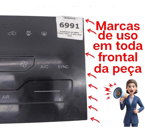 Comando Ar Chery Tiggo 7 Pro 1.6 2021 2022 2023 - Imagem 3