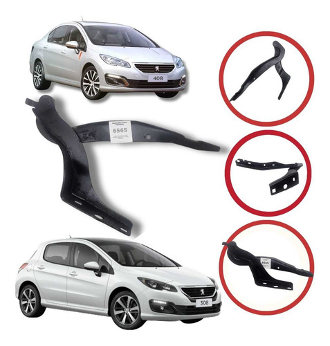 *dobradiça Braço Direita Capô Peugeot 308 408  2011 A 2019
