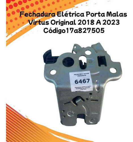 Fechadura Elétrica Porta Malas Virtus Original 2018 A - Imagem 3