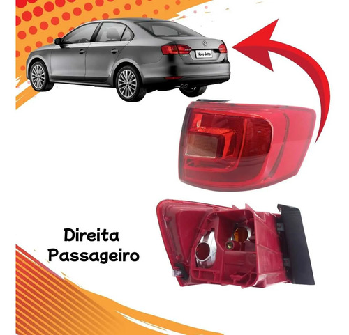 Lanterna Direita Vw Jetta 2011 A 2014 Sem Led Original - Imagem 3