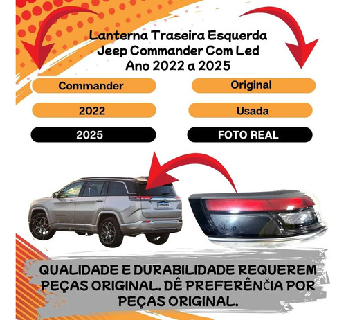 Lanterna Traseira Esquerda Jeep Commander Com Led 2022 - Imagem 3