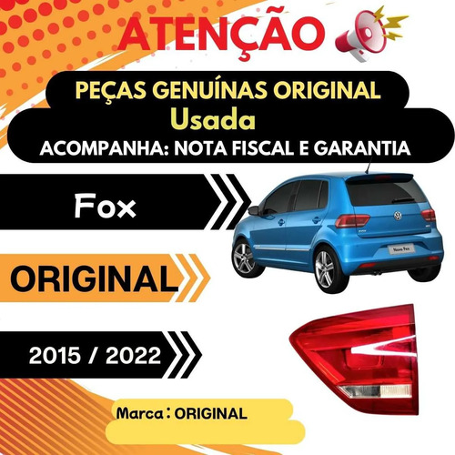 Lanterna Traseira Dirieta Tampa Volkswagen Fox 2015 A 2022 - Imagem 5