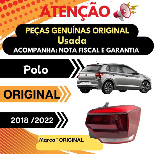 Lanterna Traseira Direita Volkswagen Polo 2018 A 2022 - Imagem 5