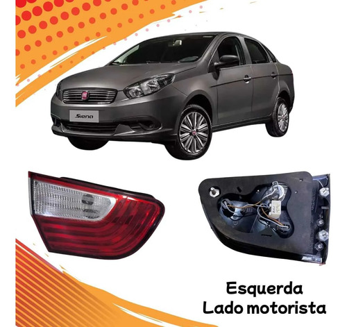 Lanterna Esquerda Da Tampa Traseira Fiat Grand Siena 12/21 - Imagem 4