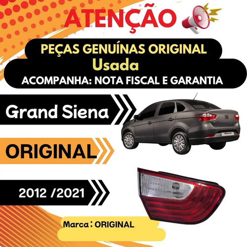 Lanterna Esquerda Da Tampa Traseira Fiat Grand Siena 12/21 - Imagem 5