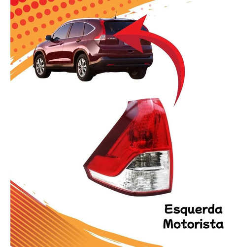 Lanterna Inferior Honda Crv Ano 2012 A 2015 Original Vermelho E Transparente - Imagem 3