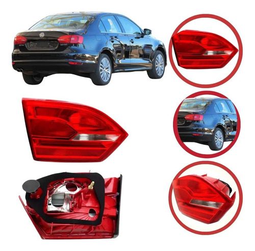 Lanterna Da Tampa Traseira Esquerda Jetta 2011 A 2014 Vermelho