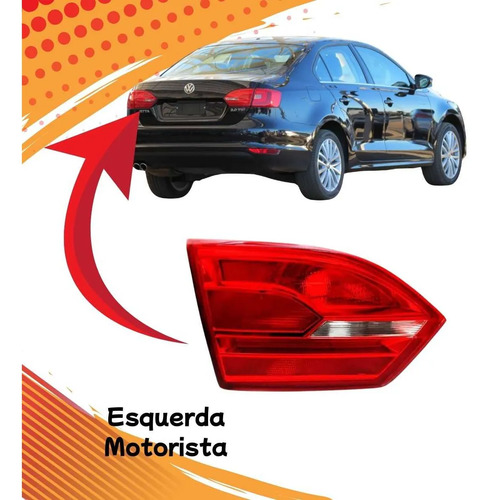 Lanterna Da Tampa Traseira Esquerda Jetta 2011 A 2014 Vermelho - Imagem 3