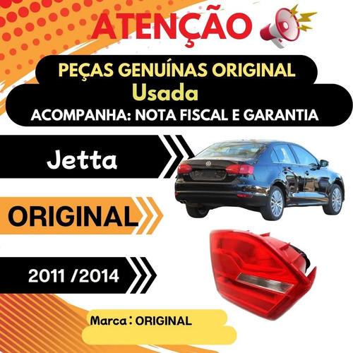 Lanterna Da Tampa Traseira Esquerda Jetta 2011 A 2014 Vermelho - Imagem 5