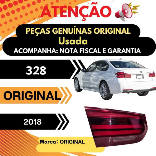 Lanterna Esquerda Da Tampa Bmw 328i 2016 A 2018 Com Led Esquerdo/motorista Vermelho - Imagem 2