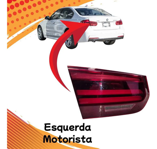 Lanterna Esquerda Da Tampa Bmw 328i 2016 A 2018 Com Led Esquerdo/motorista Vermelho - Imagem 4