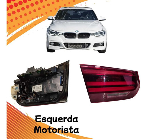 Lanterna Esquerda Da Tampa Bmw 328i 2016 A 2018 Com Led Esquerdo/motorista Vermelho - Imagem 5