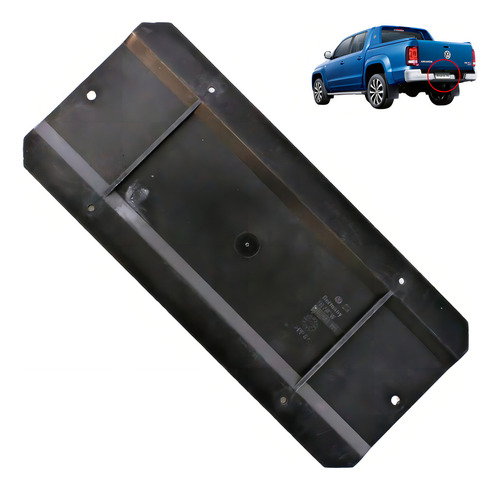 Suporte Placa Traseiro Amarok Passat Jetta Vw Preto
