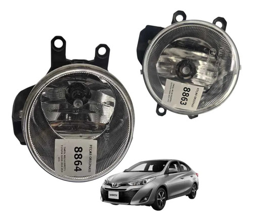 Par Farol Milha Direito Esquerdo Toyota Yaris 2019 2020 2021