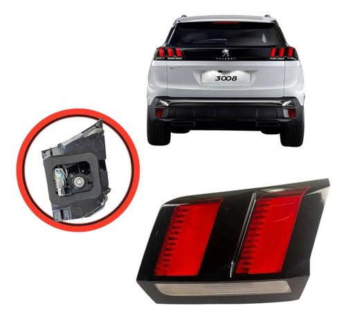 Lanterna Traseira Direita Tampa 3008 Peugeot 9810477780 Direito/passageiro - Imagem 2