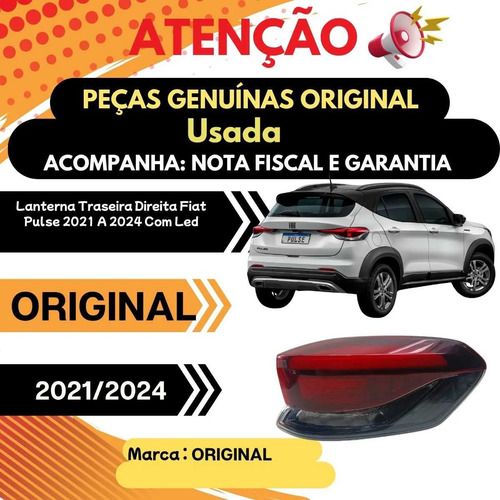 Lanterna Traseira Direita Fiat Pulse 2021 A 2024 Com Led - Imagem 3