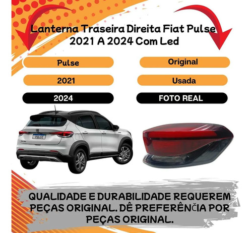 Lanterna Traseira Direita Fiat Pulse 2021 A 2024 Com Led - Imagem 4